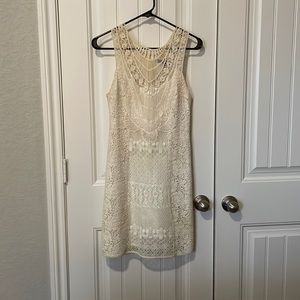 Nanette Lepore cream lace dress size 4